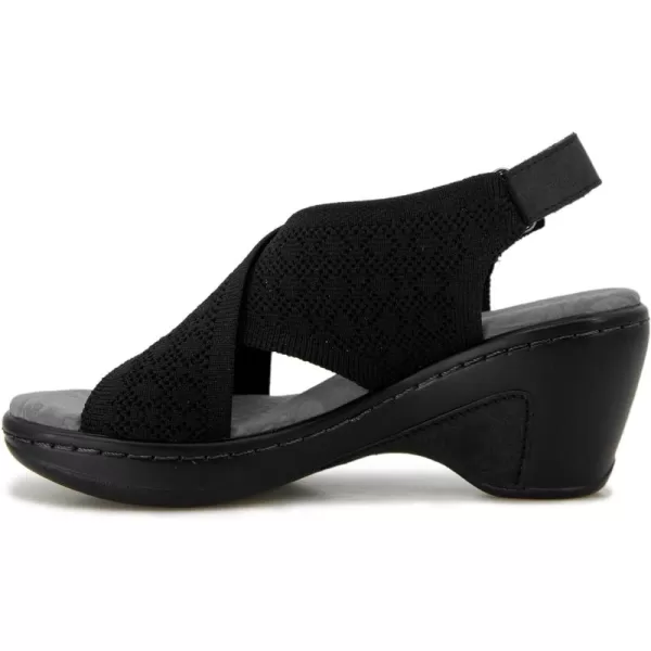 JBU Alyssa Women's Comfort Casual Adjustable Ankle Strap Open Toe Classic Sandal Wedge