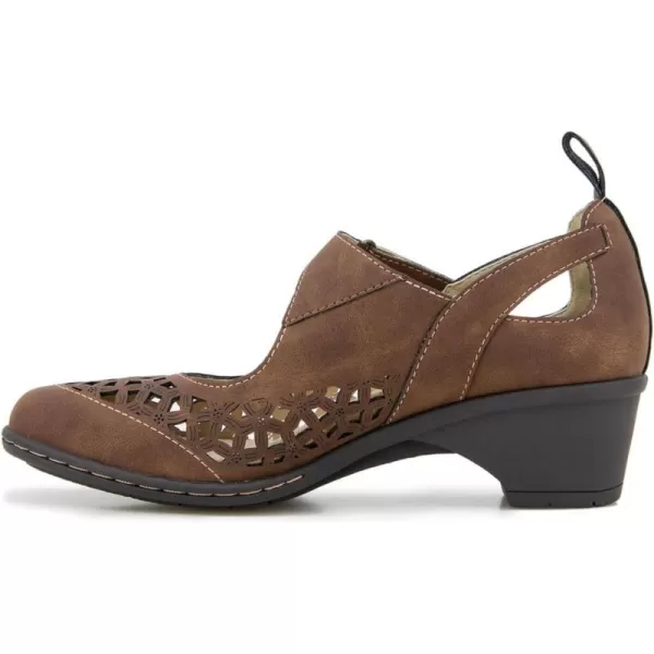 JBU Jolene Women's Comfort Casual Adjustable Ankle Strap Pump