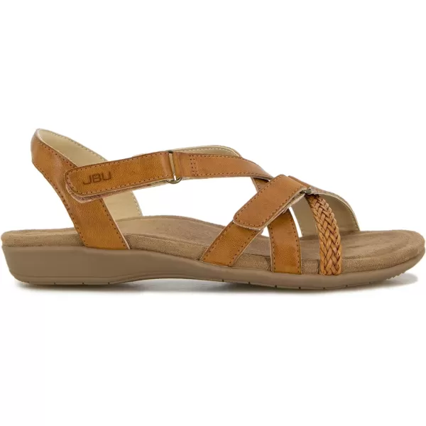 JBU Brooke Vegan Women's Comfort Casual Adjustable Ankle Strap Classic Flat Sandals