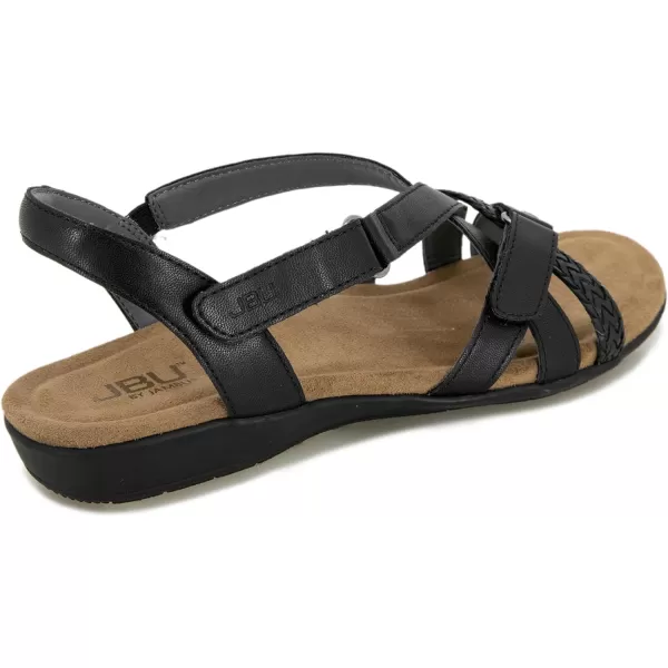 JBU Brooke Vegan Women's Comfort Casual Adjustable Ankle Strap Classic Flat Sandals