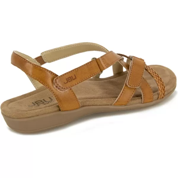JBU Brooke Vegan Women's Comfort Casual Adjustable Ankle Strap Classic Flat Sandals