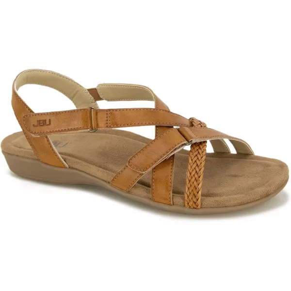 JBU Brooke Vegan Women's Comfort Casual Adjustable Ankle Strap Classic Flat Sandals
