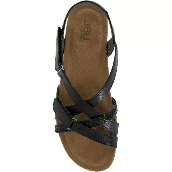 JBU Brooke Vegan Women's Comfort Casual Adjustable Ankle Strap Classic Flat Sandals