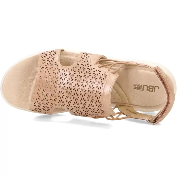 JBU Francis Women's Comfort Casual Adjustable Ankle Strap Open Toe Fashion Sandal