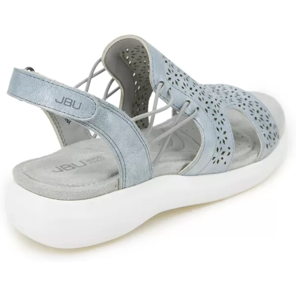 JBU Francis Women's Comfort Casual Adjustable Ankle Strap Open Toe Fashion Sandal