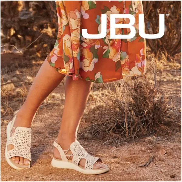 JBU Francis Women's Comfort Casual Adjustable Ankle Strap Open Toe Fashion Sandal
