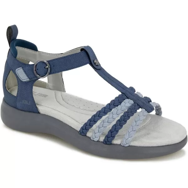 JBU Prague Women's Comfort Casual Adjustable Ankle Strap Flat Open Toe Classic Fashion Sandals