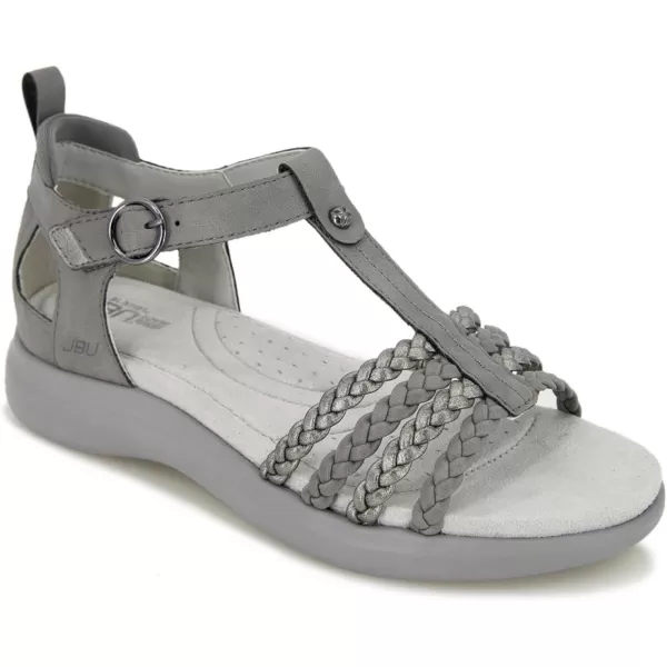 JBU Prague Women's Comfort Casual Adjustable Ankle Strap Flat Open Toe Classic Fashion Sandals