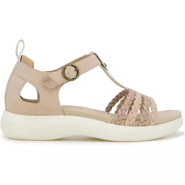 JBU Prague Women's Comfort Casual Adjustable Ankle Strap Flat Open Toe Classic Fashion Sandals