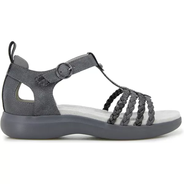 JBU Prague Women's Comfort Casual Adjustable Ankle Strap Flat Open Toe Classic Fashion Sandals
