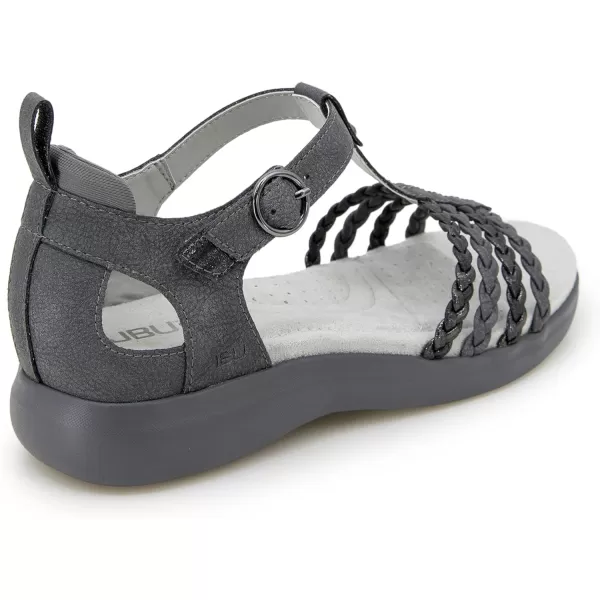 JBU Prague Women's Comfort Casual Adjustable Ankle Strap Flat Open Toe Classic Fashion Sandals