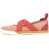 imageJBU Womens Elm Ballet FlatRedCream Raffia