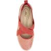imageJBU Womens Elm Ballet FlatRedCream Raffia
