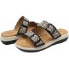 imageJBU Womens Fashion Wedge SandalBlack Raffia