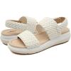 imageJBU Womens Fashion Wedge SandalCream