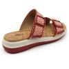 imageJBU Womens Fashion Wedge SandalRedCream Raffia