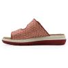 imageJBU Womens Fashion Wedge SandalRedCream Raffia