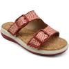 imageJBU Womens Fashion Wedge SandalRedCream Raffia
