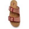 imageJBU Womens Fashion Wedge SandalRedCream Raffia