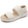 imageJBU Womens Fashion Wedge SandalCream