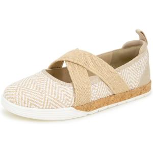 imageJBU Womens Elm Ballet FlatCream Raffia