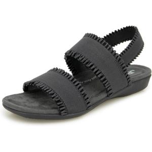 imageJBU Womens Fashion Flat SandalBlack