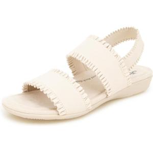 imageJBU Womens Fashion Flat SandalEggshell