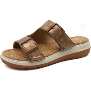 imageJBU Womens Fashion Wedge SandalBrown Shimmer