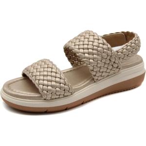 imageJBU Womens Fashion Wedge SandalChampagne