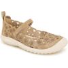 imageJBU Womens Anne Mary Jane FlatTaupe Shimmer
