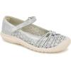 imageJBU Womens Ramy Mary Jane FlatSilver Shimmer