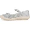 imageJBU Womens Ramy Mary Jane FlatSilver Shimmer
