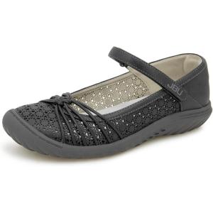 imageJBU Womens Ramy Mary Jane FlatBlack Shimmer