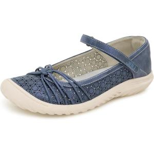 imageJBU Womens Ramy Mary Jane FlatNavy Shimmer