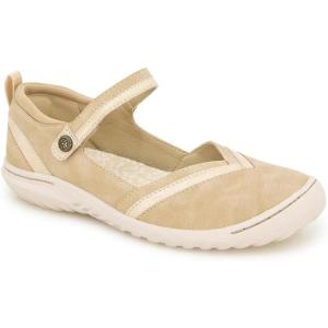 imageJBU Womens Raven Fashion Comfort Casual Classic Mary Jane FlatLight Tan Shimmer