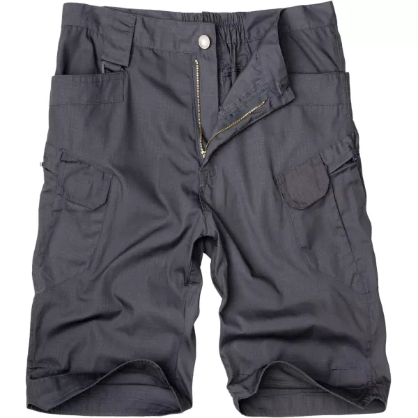 Alimens &amp; Gentle Men's Cargo Short Elastic Waist Multi-Pocket Outdoor Military Tactical Shorts