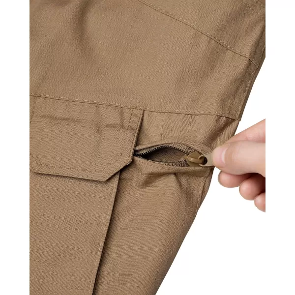 Alimens &amp; Gentle Men's Cargo Short Elastic Waist Multi-Pocket Outdoor Military Tactical Shorts