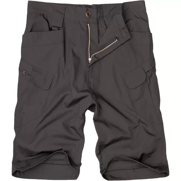 Alimens &amp; Gentle Men's Cargo Short Elastic Waist Multi-Pocket Outdoor Military Tactical Shorts