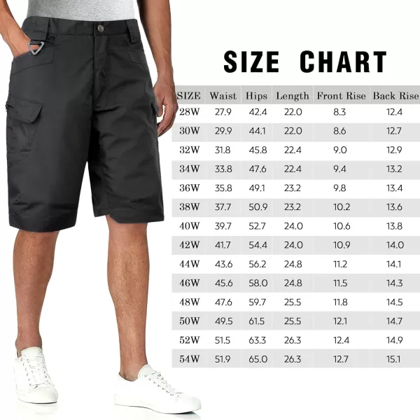 Alimens &amp; Gentle Men's Cargo Short Elastic Waist Multi-Pocket Outdoor Military Tactical Shorts