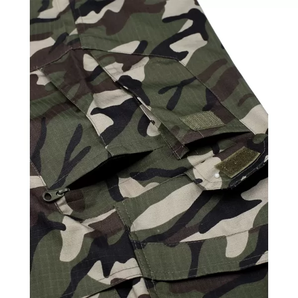 Alimens &amp; Gentle Men's Cargo Short Elastic Waist Multi-Pocket Outdoor Military Tactical Shorts