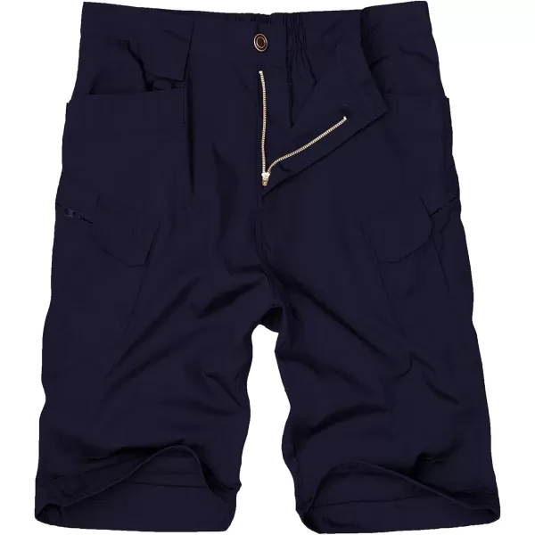 Alimens &amp; Gentle Men's Cargo Short Elastic Waist Multi-Pocket Outdoor Military Tactical Shorts