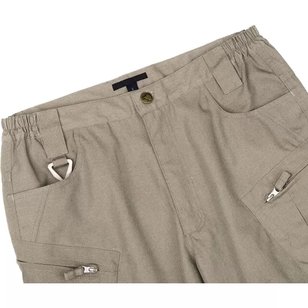 Alimens &amp; Gentle Men's Cargo Short Elastic Waist Multi-Pocket Outdoor Military Tactical Shorts