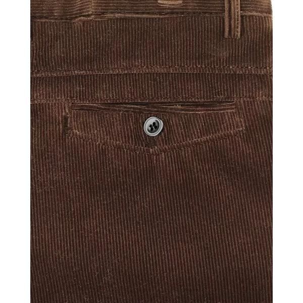 Alimens &amp; Gentle Men's Corduroy Pant Straight Fit Flat-Front Casual Chino Pants