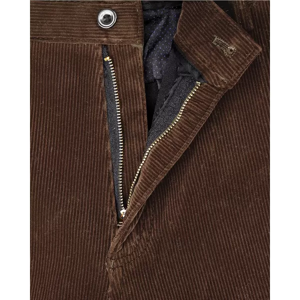 Alimens &amp; Gentle Men's Corduroy Pant Straight Fit Flat-Front Casual Chino Pants
