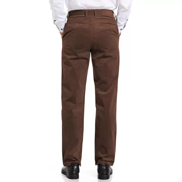 Alimens &amp; Gentle Men's Corduroy Pant Straight Fit Flat-Front Casual Chino Pants
