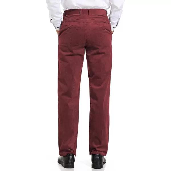 Alimens &amp; Gentle Men's Corduroy Pant Straight Fit Flat-Front Casual Chino Pants