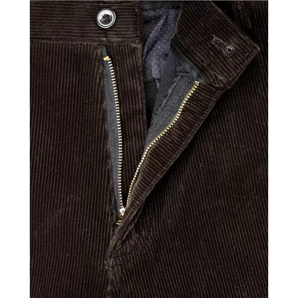 Alimens &amp; Gentle Men's Corduroy Pant Straight Fit Flat-Front Casual Chino Pants