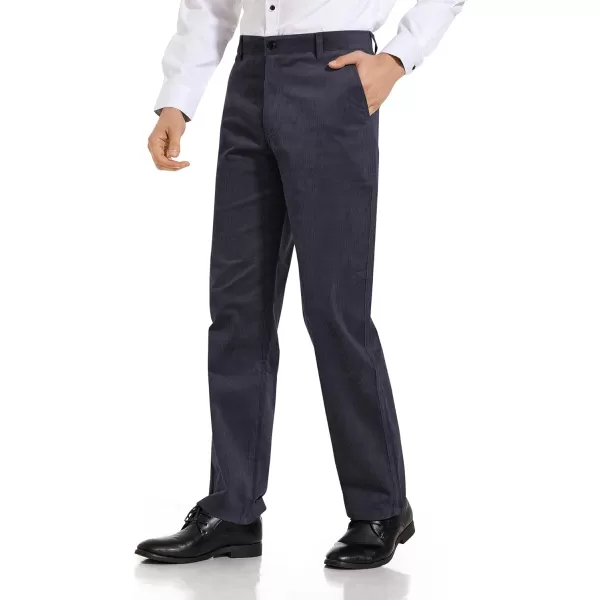 Alimens &amp; Gentle Men's Corduroy Pant Straight Fit Flat-Front Casual Chino Pants