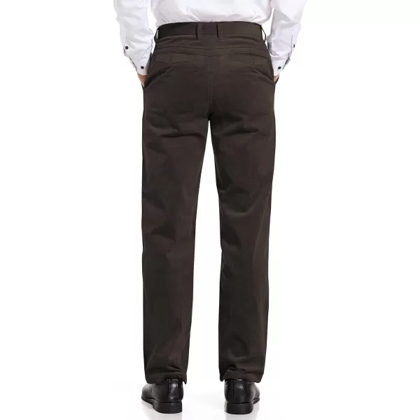 Alimens &amp; Gentle Men's Corduroy Pant Straight Fit Flat-Front Casual Chino Pants
