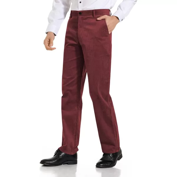 Alimens &amp; Gentle Men's Corduroy Pant Straight Fit Flat-Front Casual Chino Pants